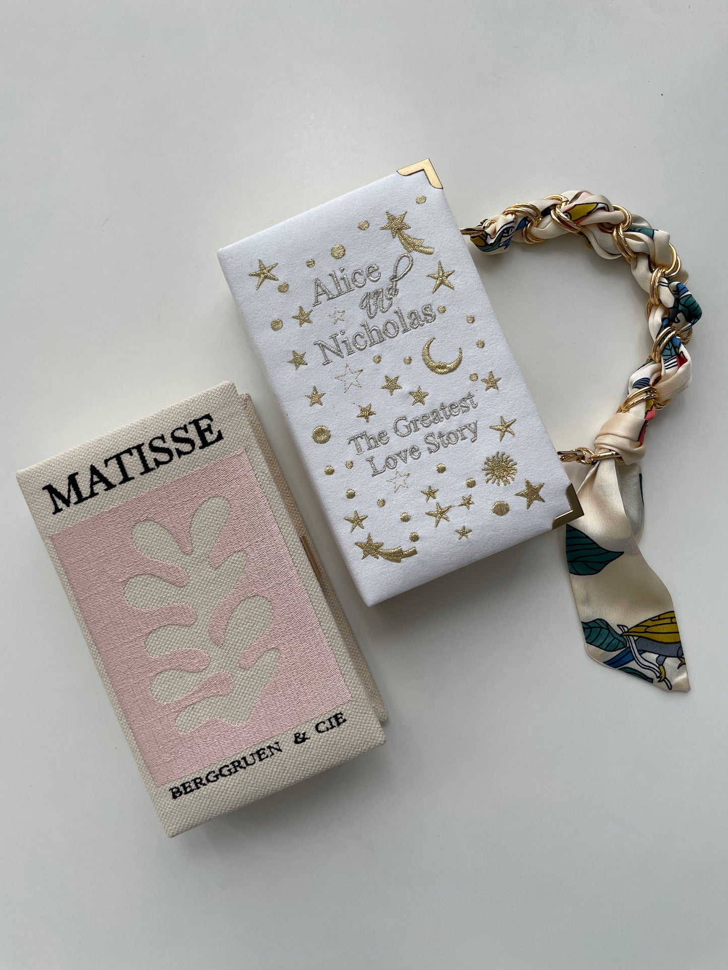 Bridal astrology clutch - with moon and stars