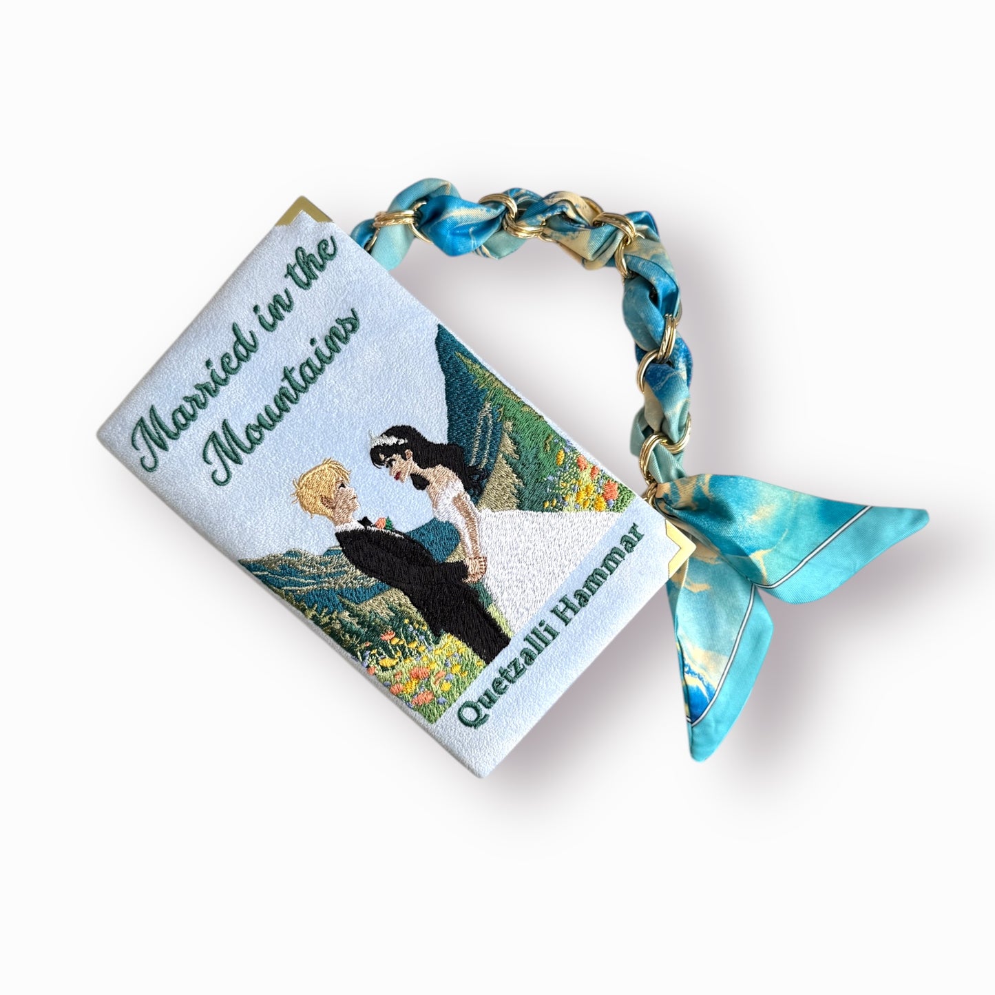 Bridal clutch book with personalized design/crest