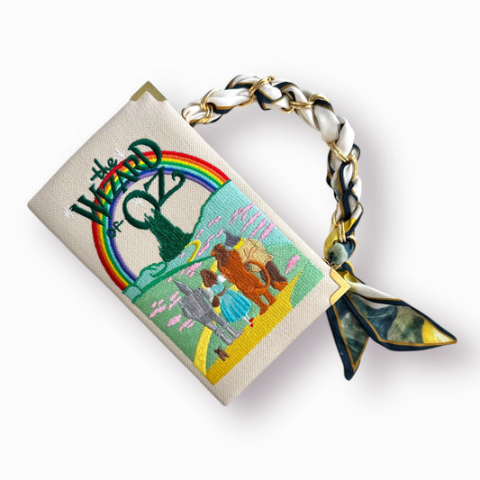 Embroidered Clutch - The Wizard of Oz - beige purse