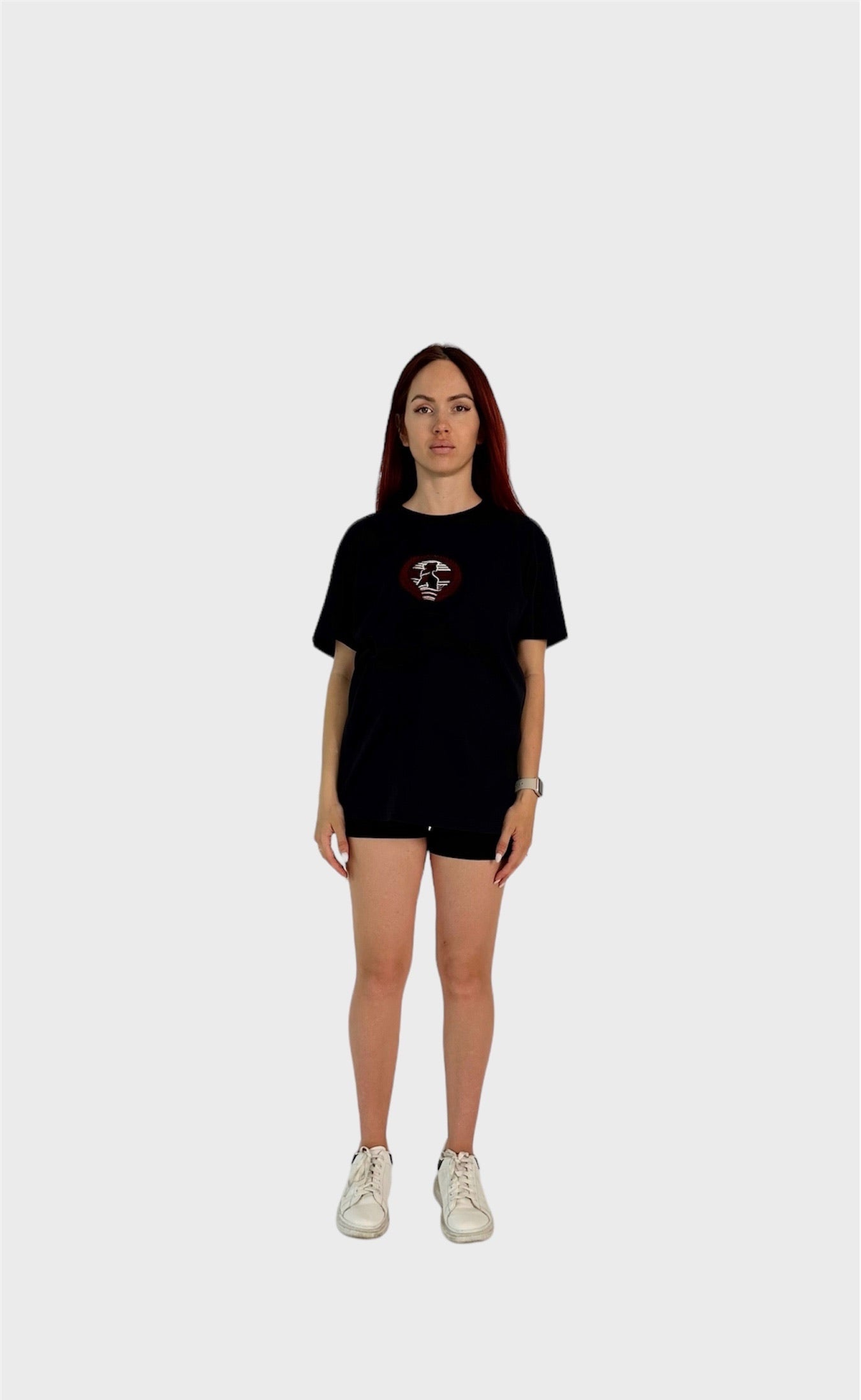 Embroidered T-shirt "Latvian flag with Milda"
