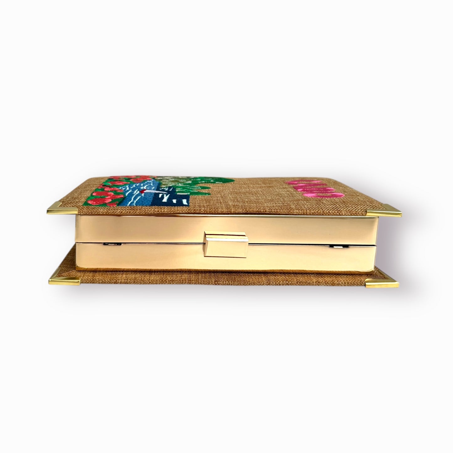 Embroidered Clutch - Cabo - canvas purse