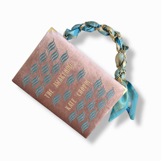 Embroidered Clutch - The Awakening - blush pink purse
