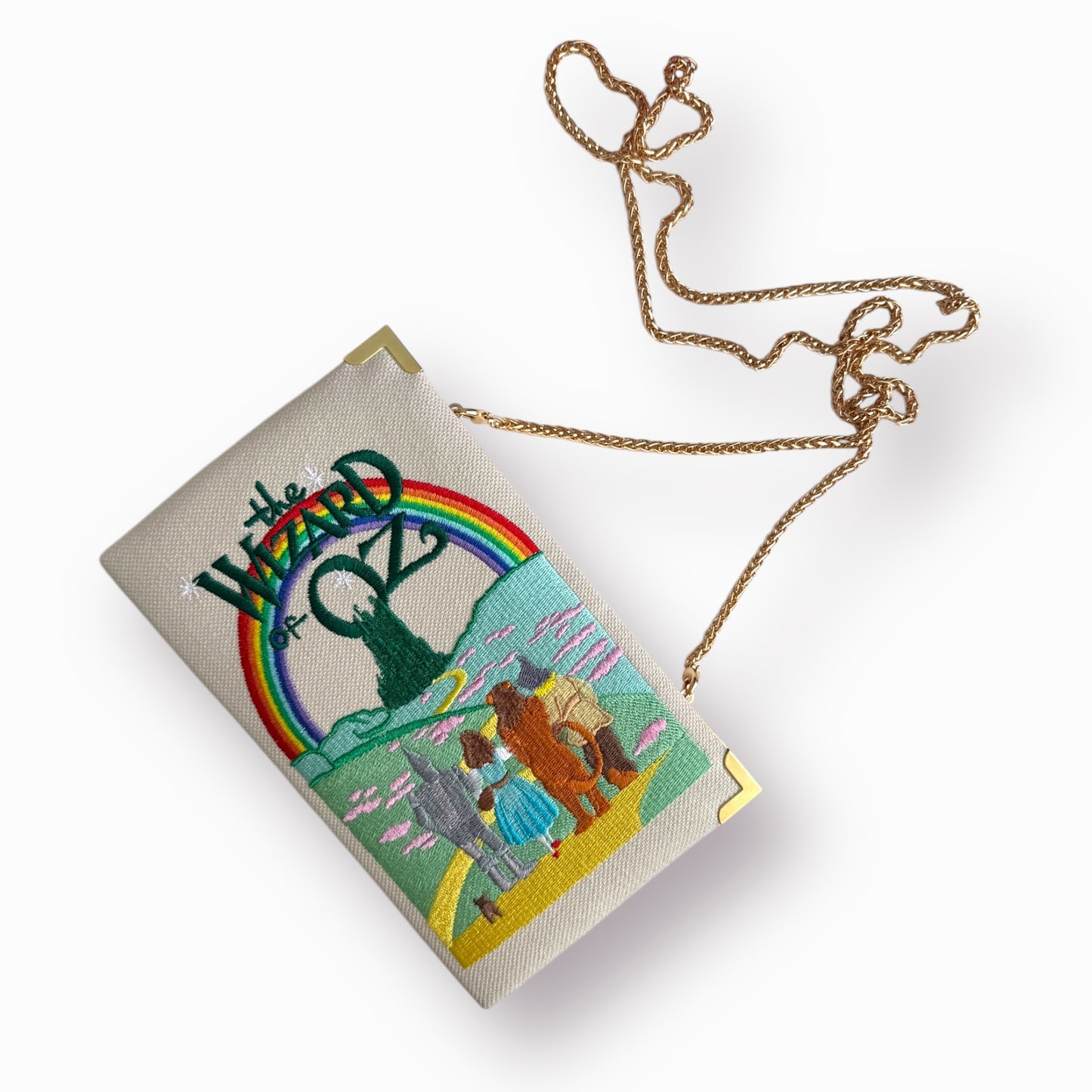 Embroidered Clutch - The Wizard of Oz - beige purse