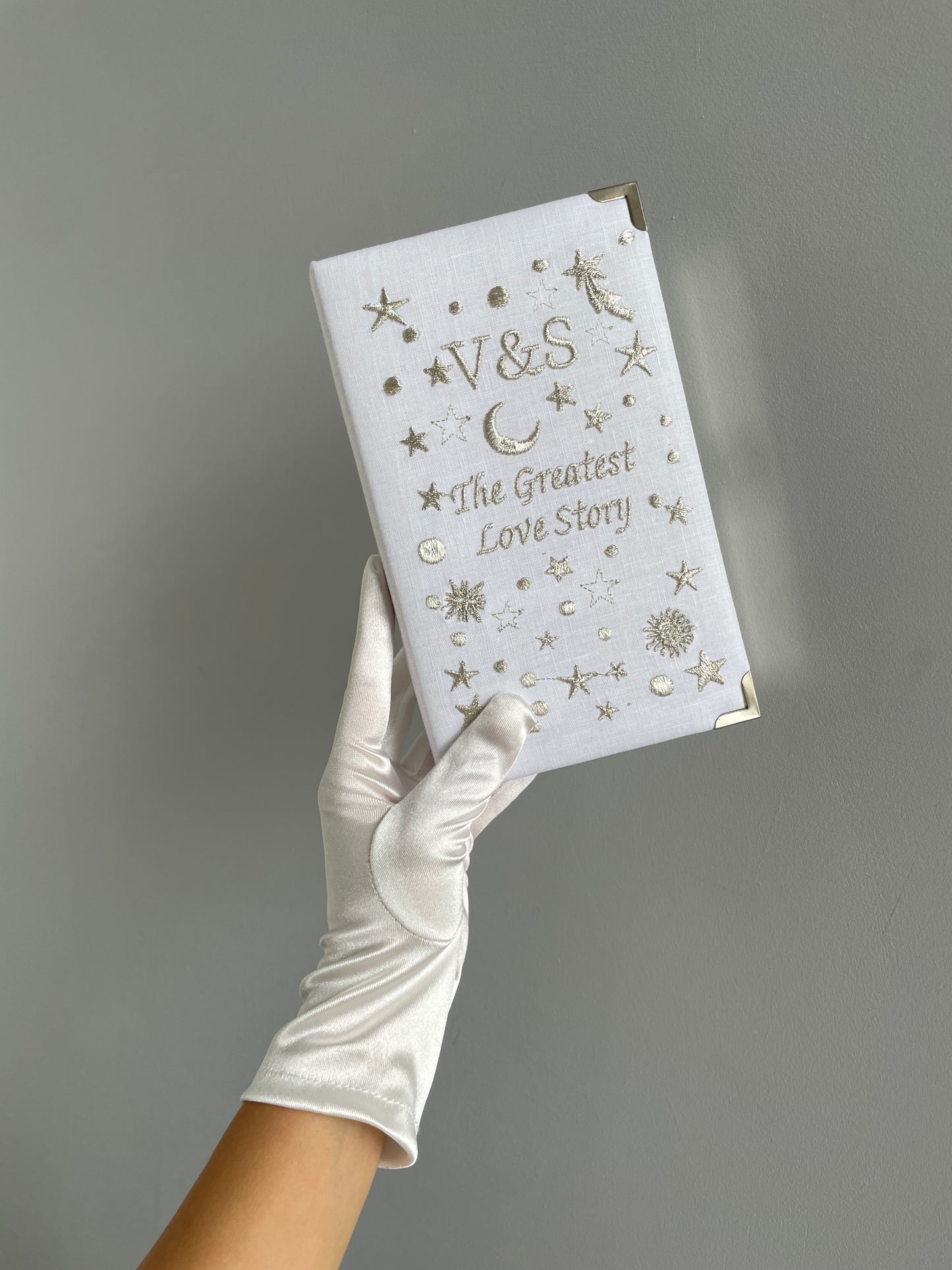 Bridal astrology clutch - with moon and stars