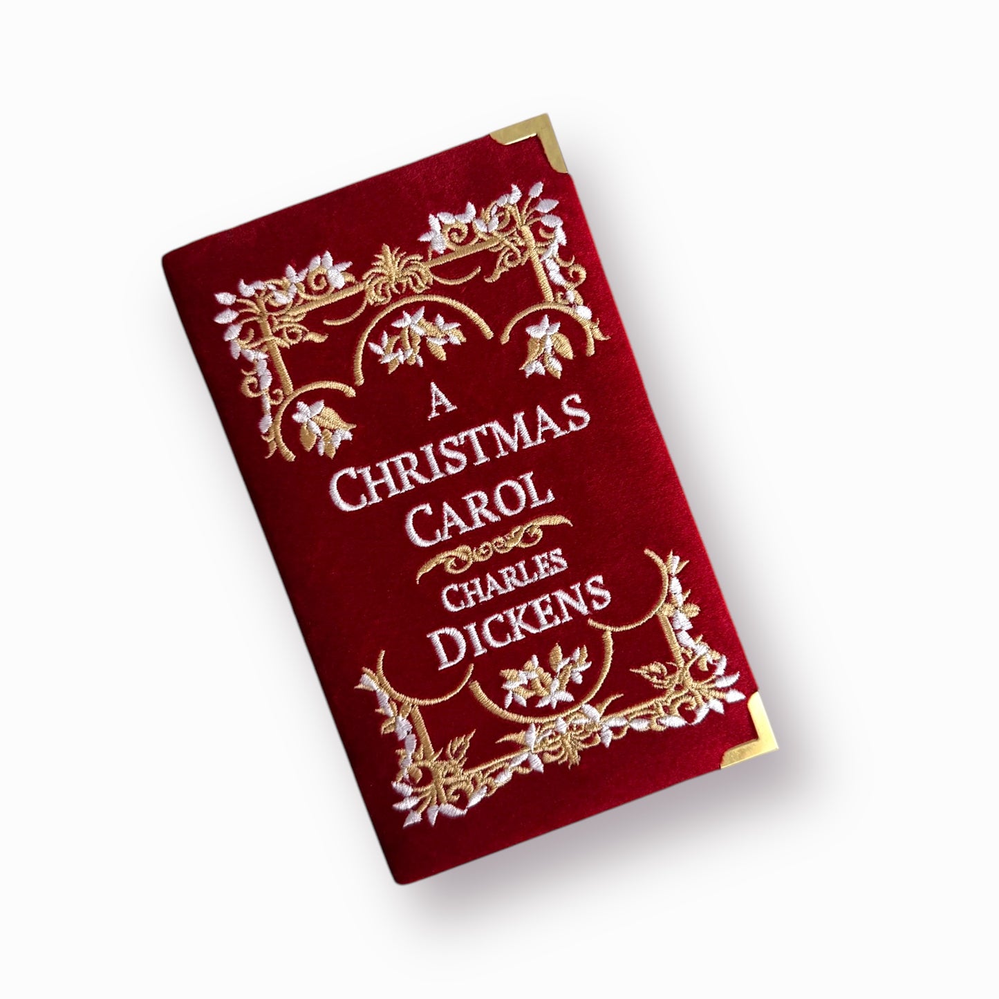 Embroidered Clutch - A Christmas Carol - red purse