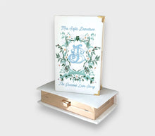 Load image into Gallery viewer, Bridal clutch book with personalized design/crest
