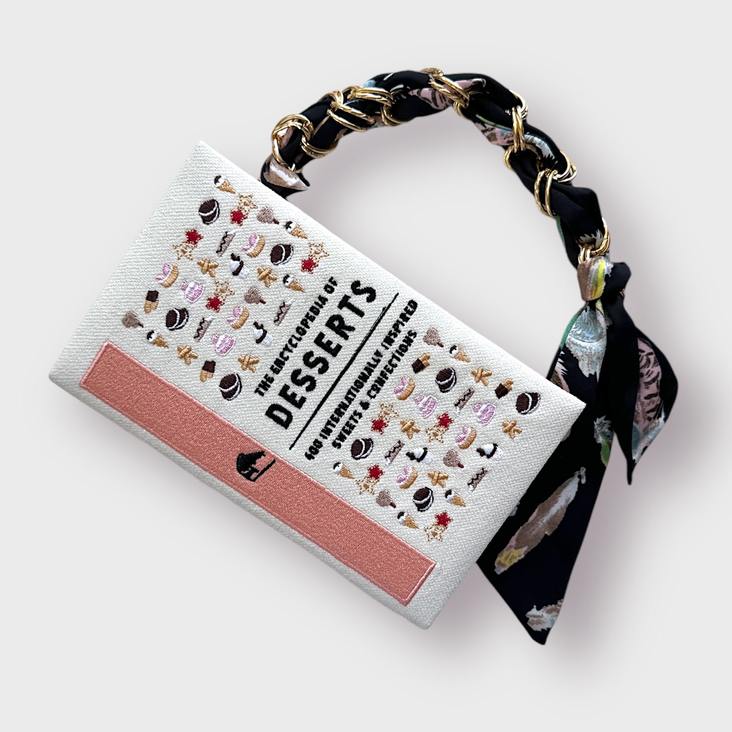 Embroidered Clutch - Desserts - beige purse