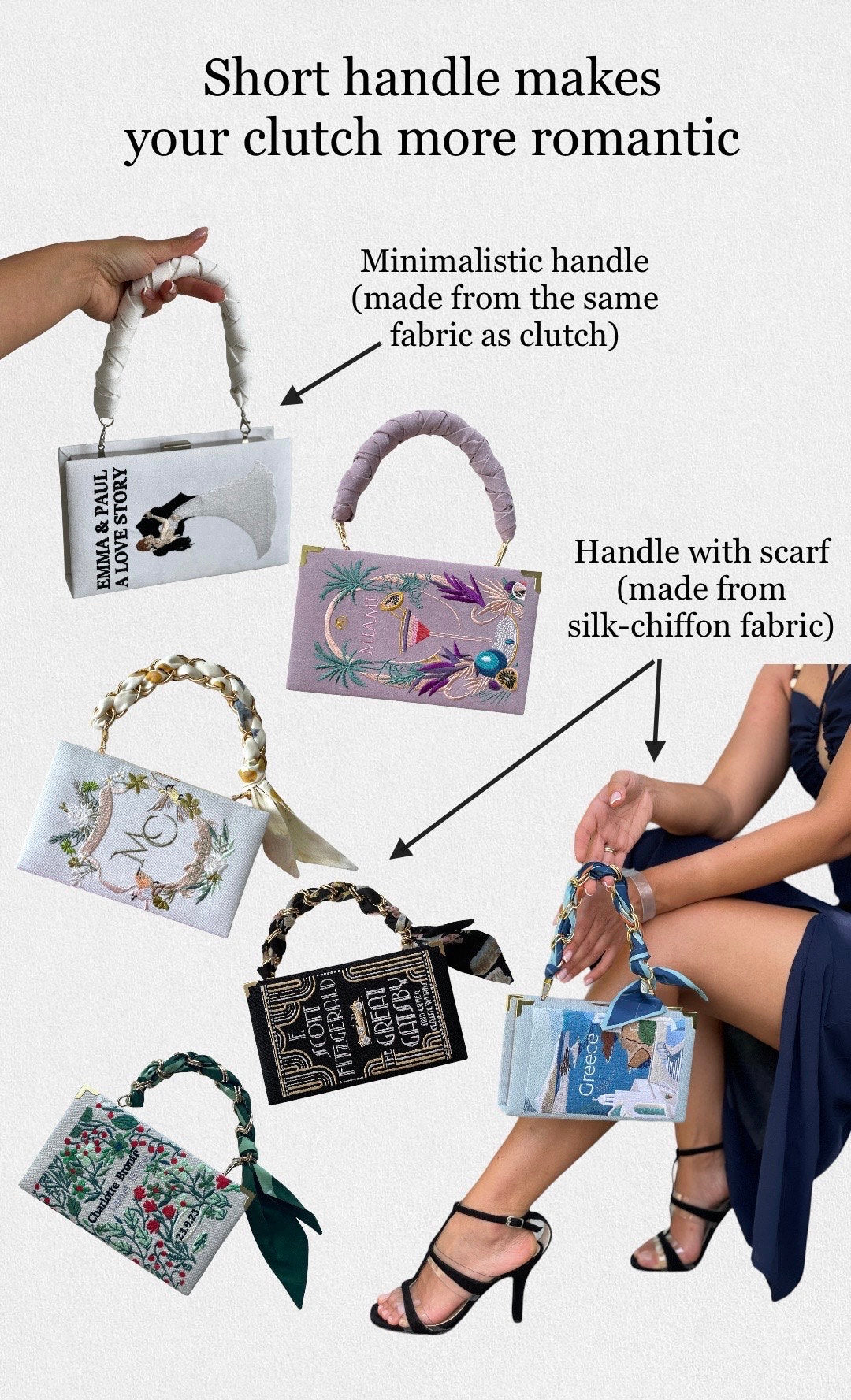 Bridal astrology clutch - with moon and stars