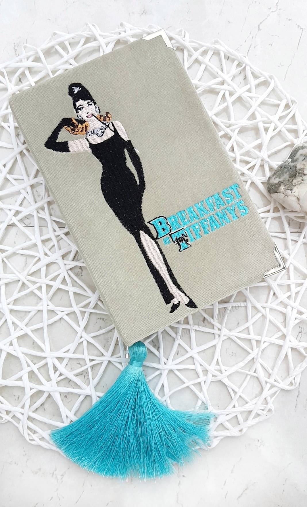 Book clutch - BREAKFAST AT TIFFANY'S - Dark red version
