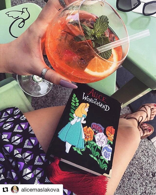 Book clutch bag - Alice in Wonderland - Transform to your name