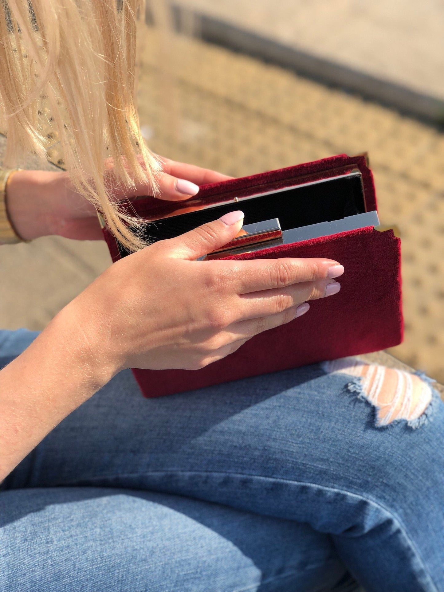 Book clutch - The Master and Margarita - Dark red version