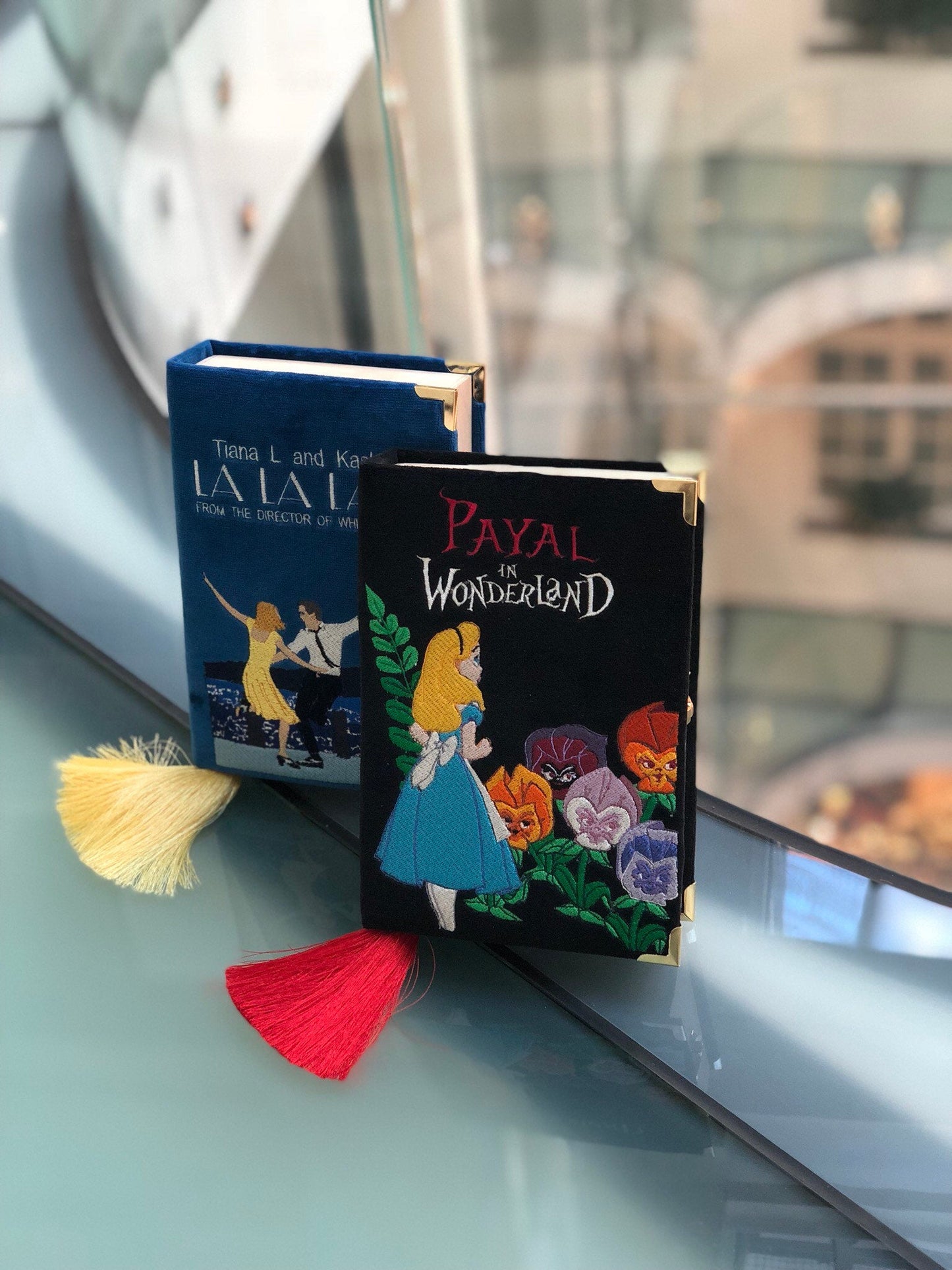 Book clutch bag - Alice in Wonderland - Transform to your name