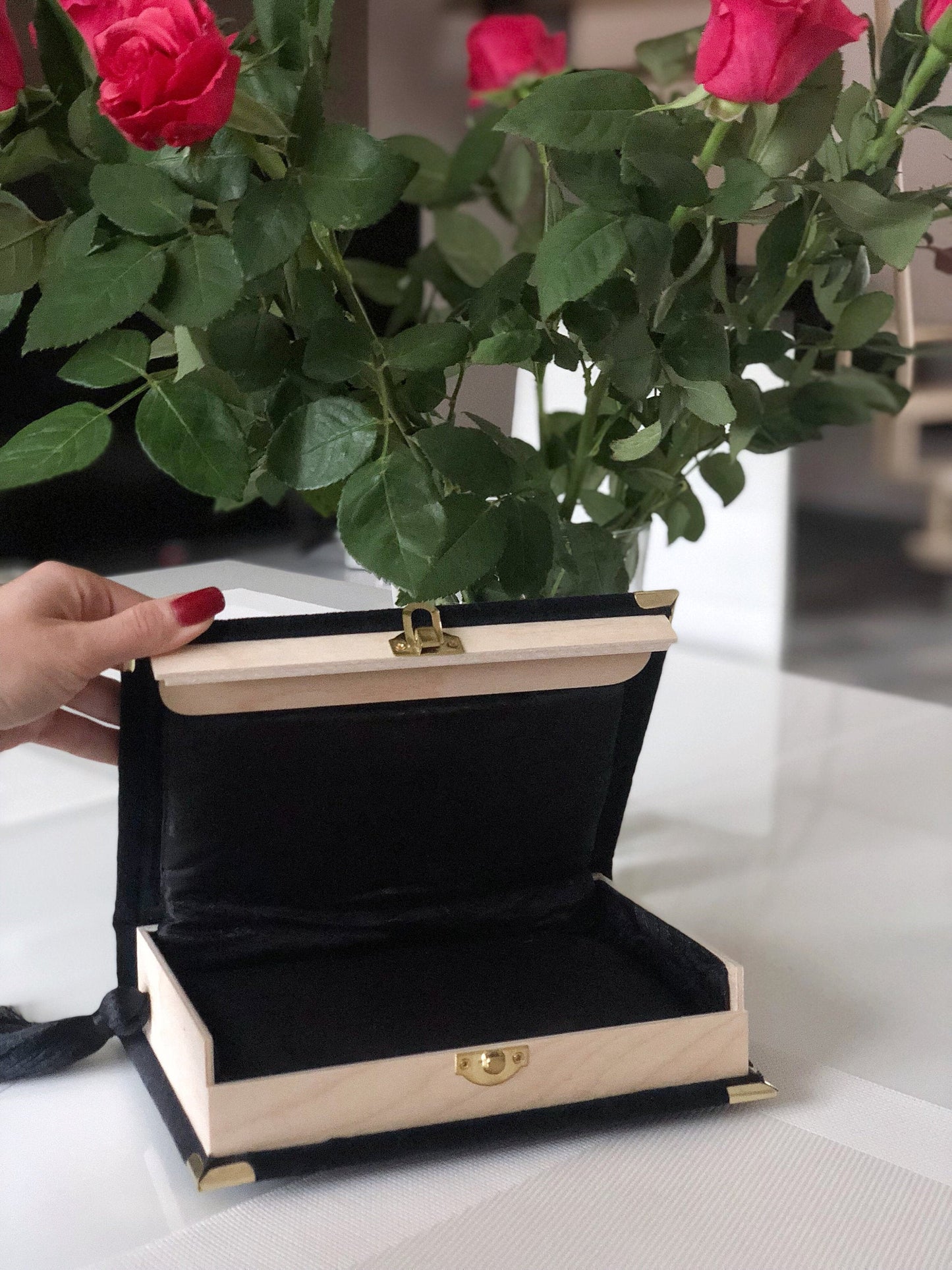 Book clutch - Ballet - Black velvet