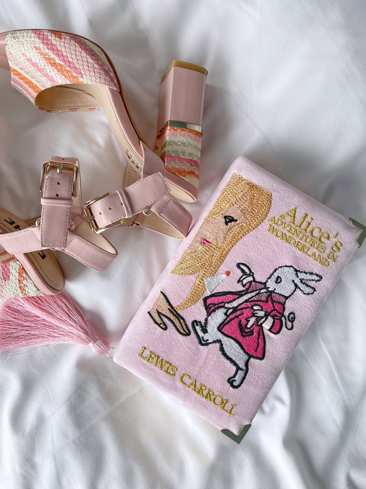 Book clutch Alice in Wonderland - Book lover gift