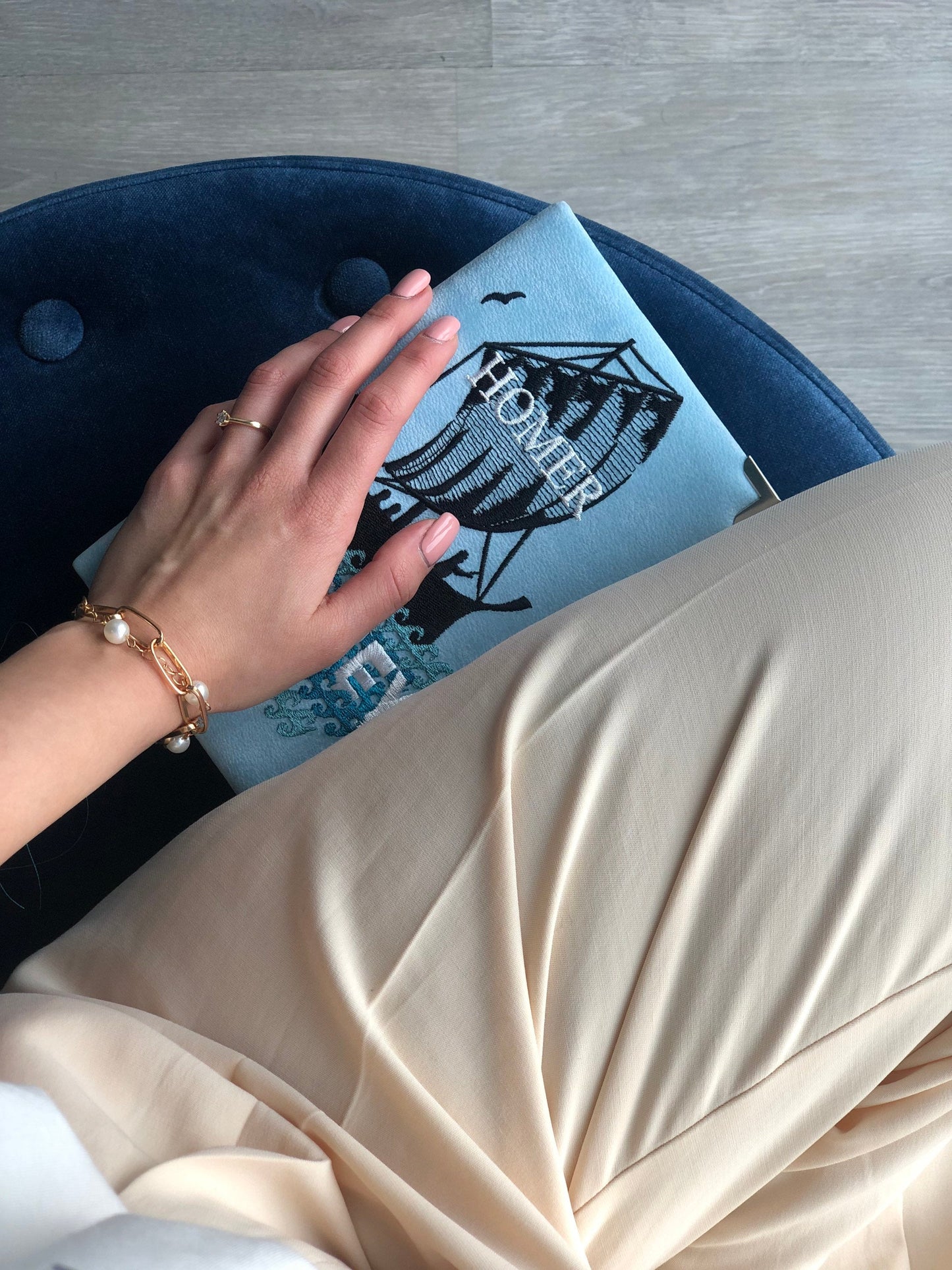 Embroidered Book clutch ODYSSEY purse, handmade velvet silk hand bag, women accessories bookworm gift womens bag