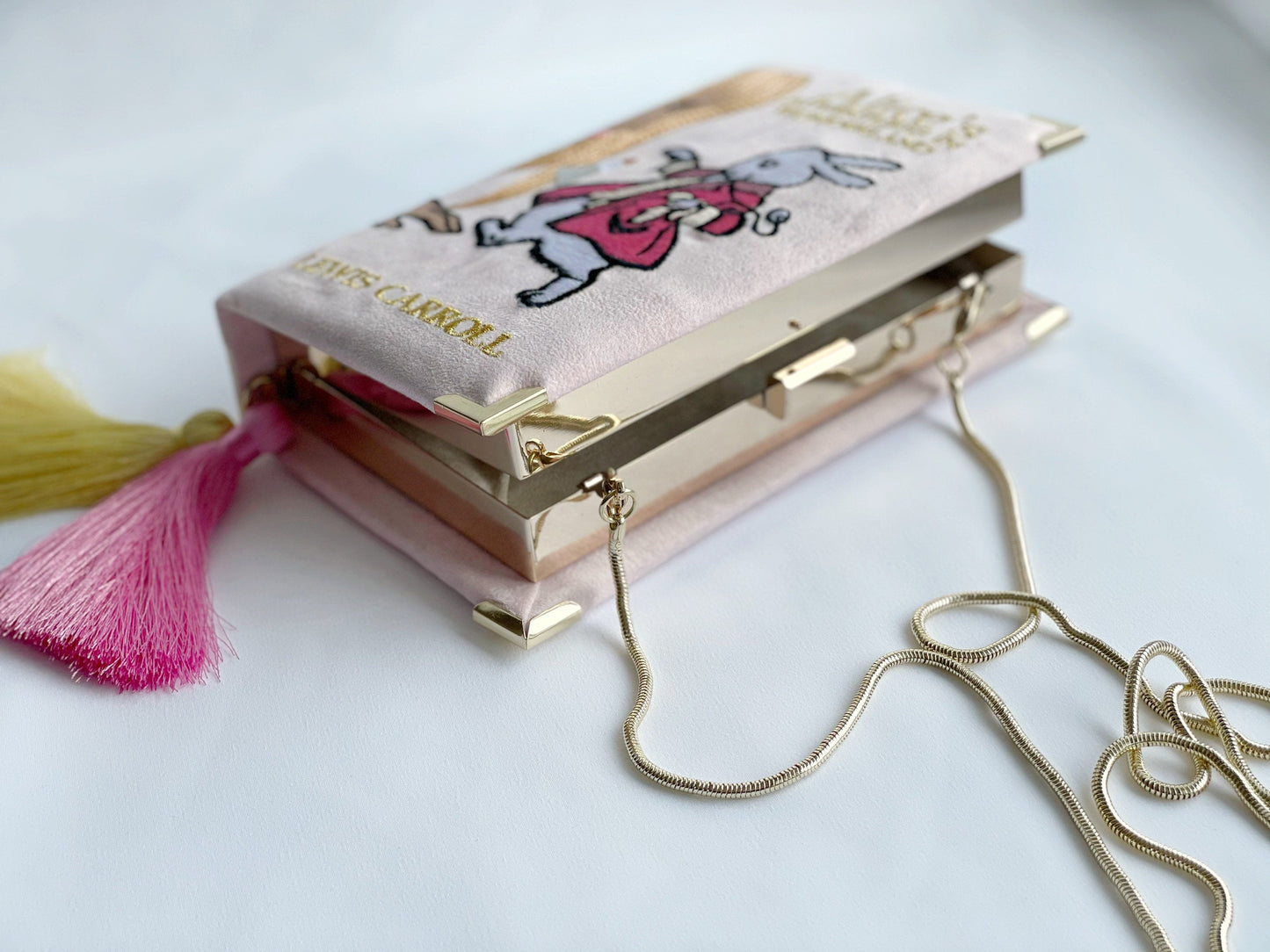 Book clutch Alice in Wonderland - Book lover gift