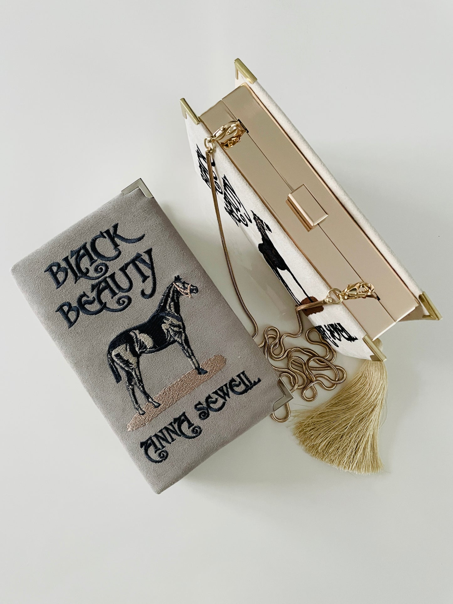 Embroidered Book Purse - Black Beauty