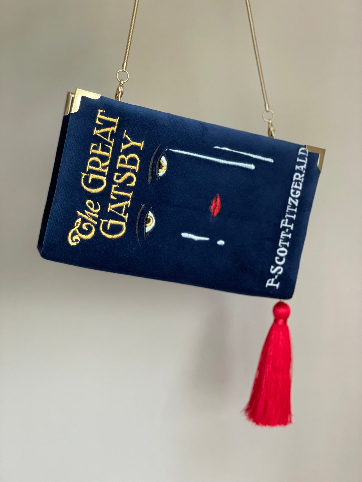 Book Clutch - The Great Gatsby (blue velvet version)