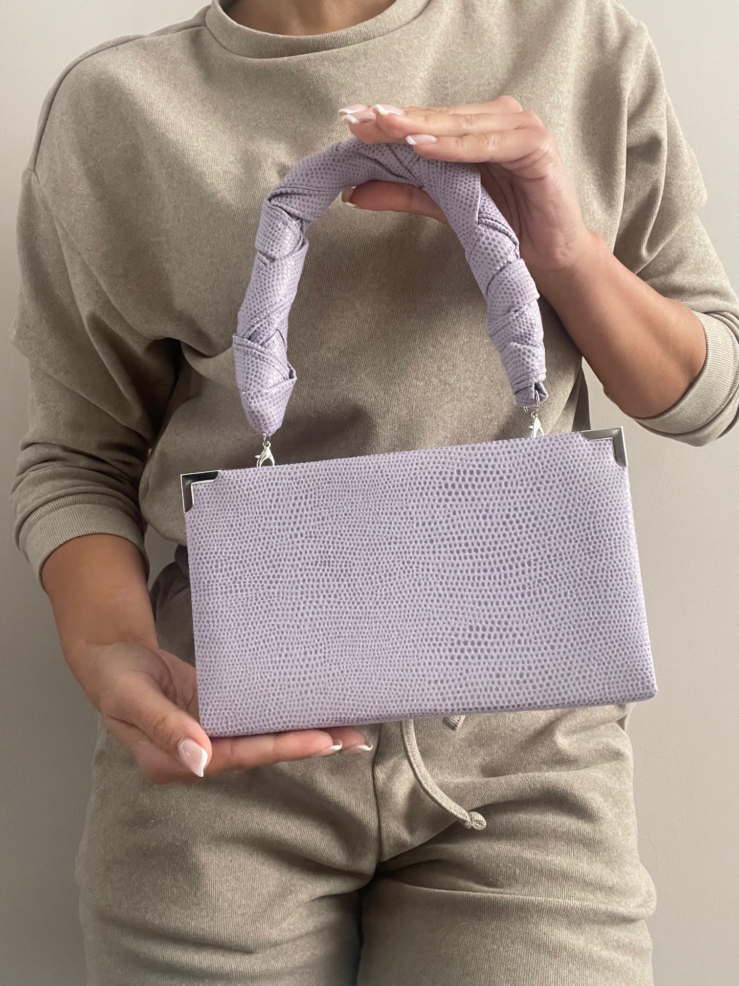 Mini handbag with handle - lilac version
