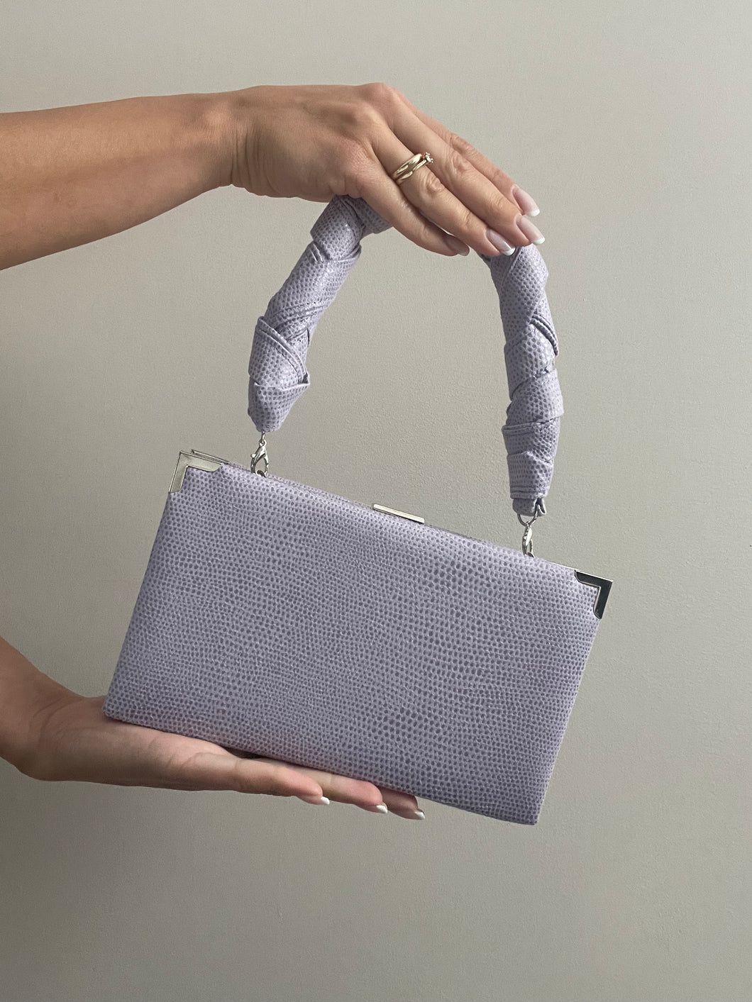 Mini handbag with handle - lilac version