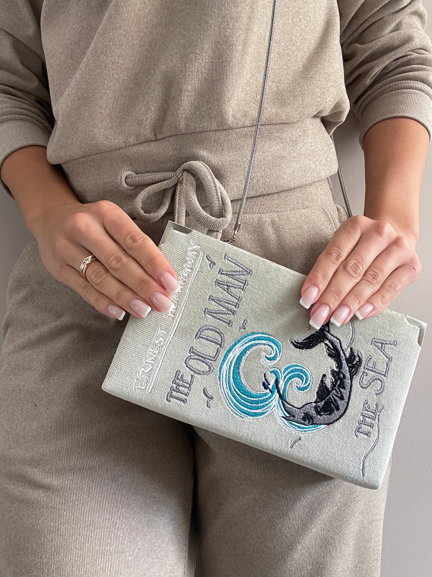 Book Clutch - The Old Man - velvet