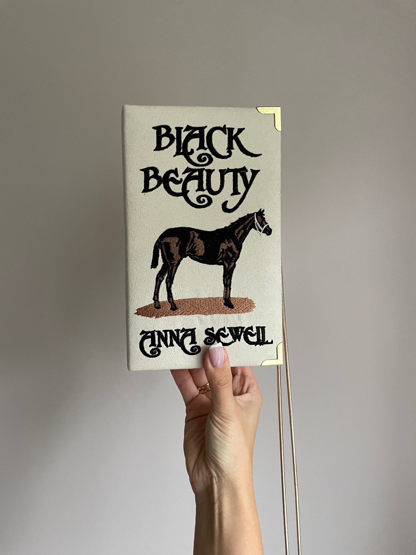 Embroidered Book Purse - Black Beauty