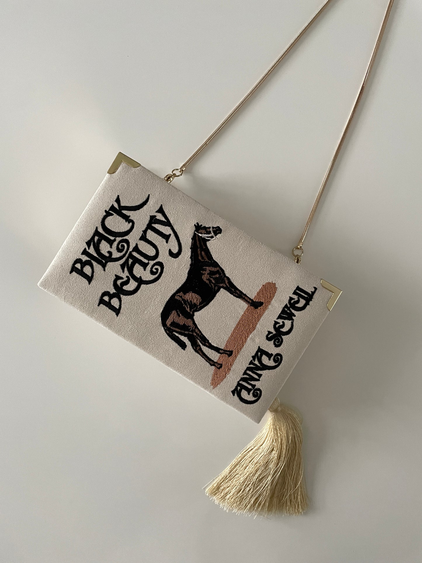 Embroidered Book Purse - Black Beauty