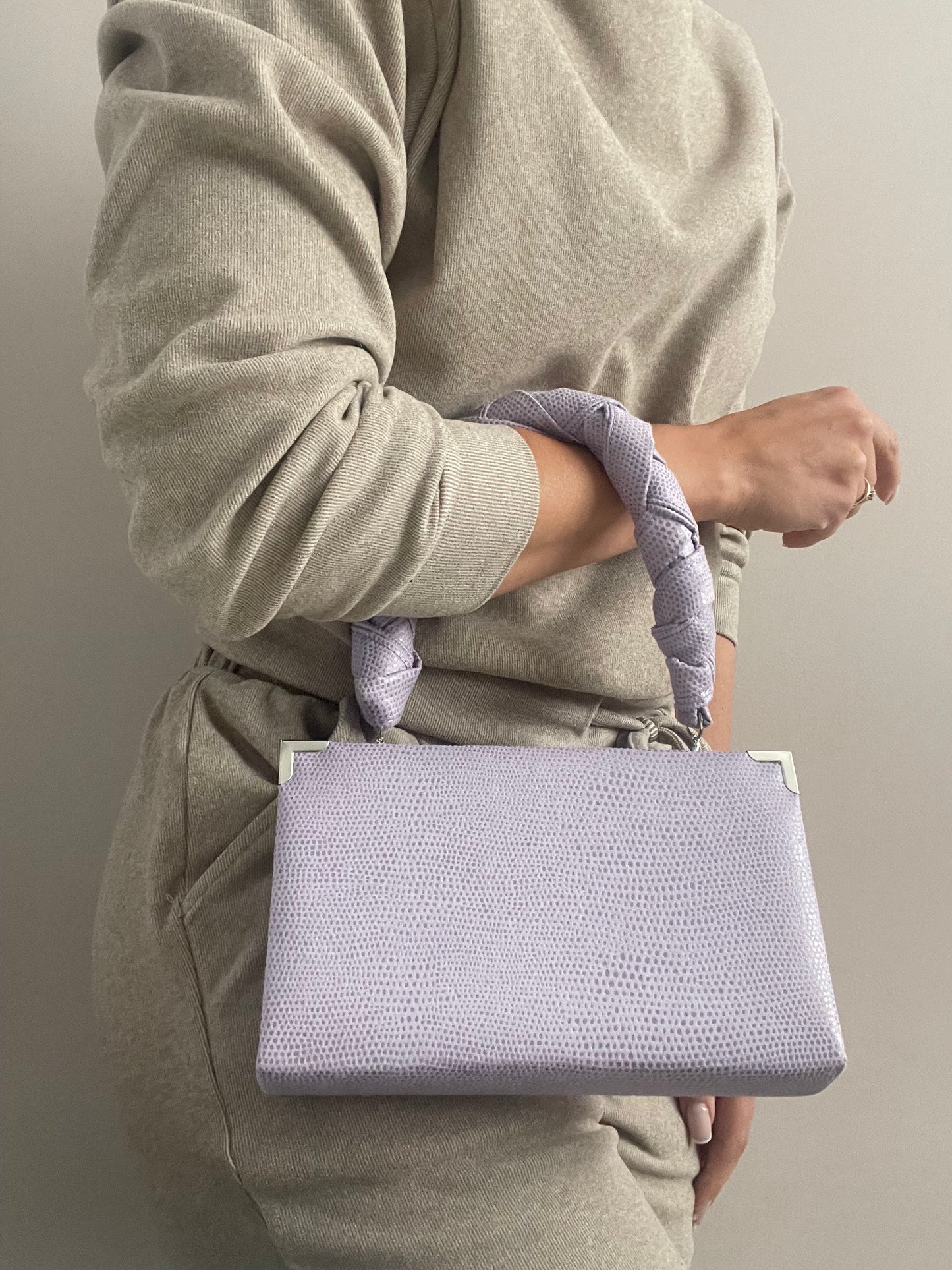 Mini handbag with handle - lilac version
