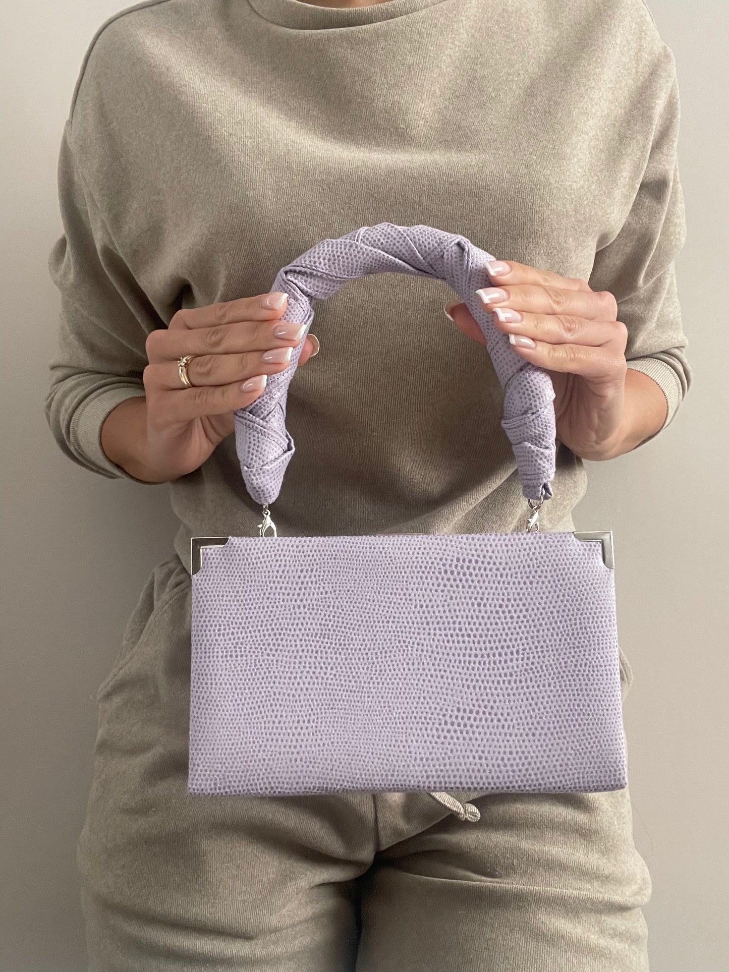 Mini handbag with handle - lilac version