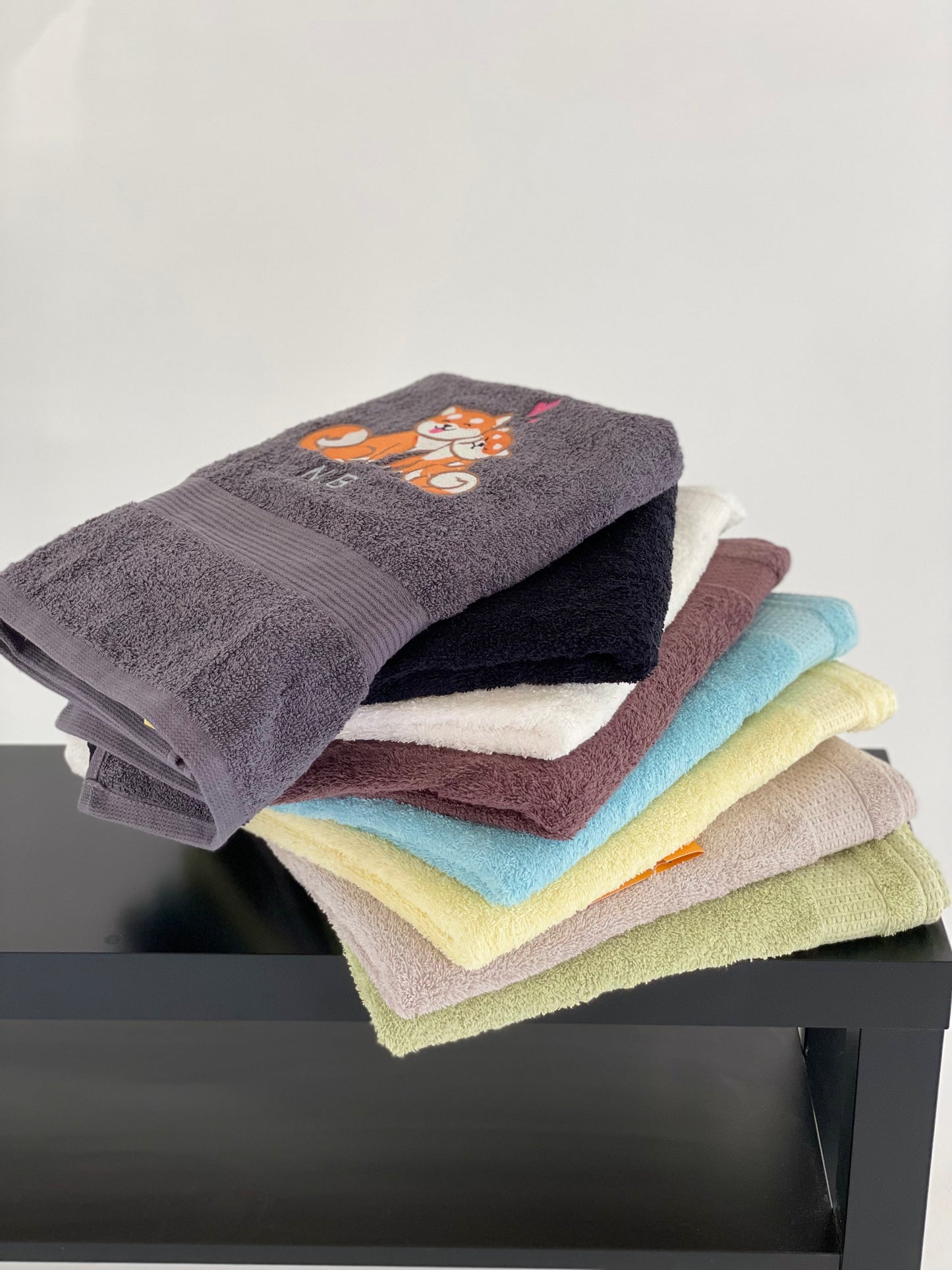 Towel Shiba - Set with しば いぬ illustration - Siba inu lover gift