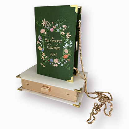 Embroidered Clutch - The Secret Garden - green purse