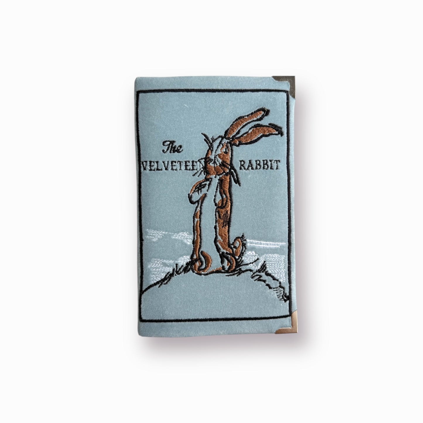 Embroidered clutch - Velveteen Rabbit - patrol green purse