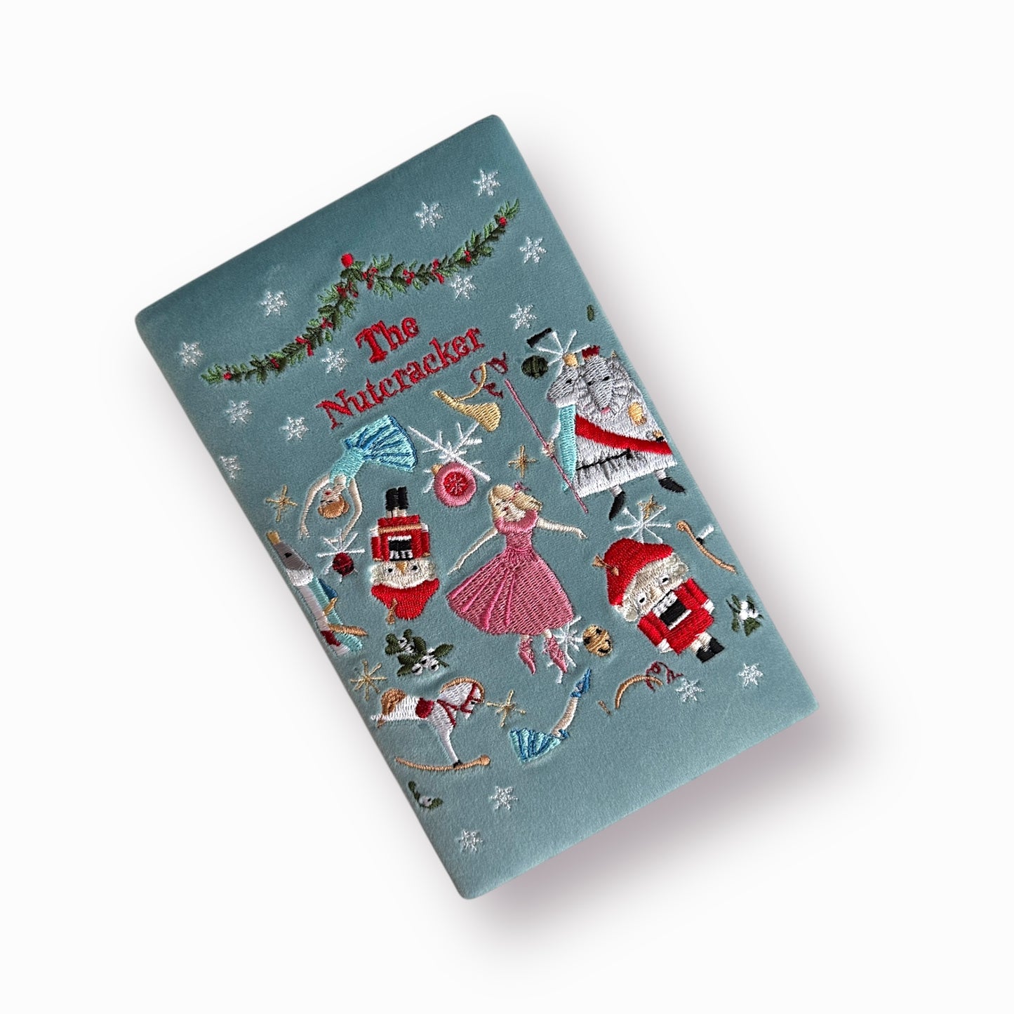 Embroidered Clutch - The Nutcracker - mint purse