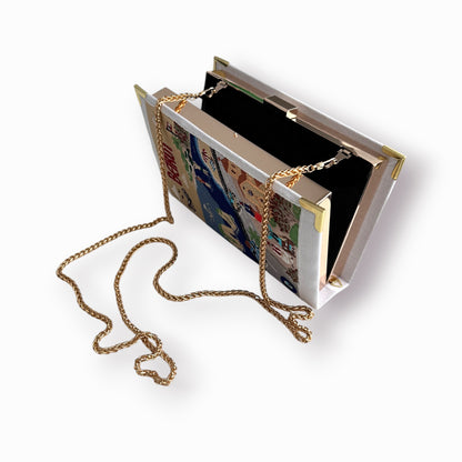 Embroidered book clutch - Beirut - Lebanon - white purse