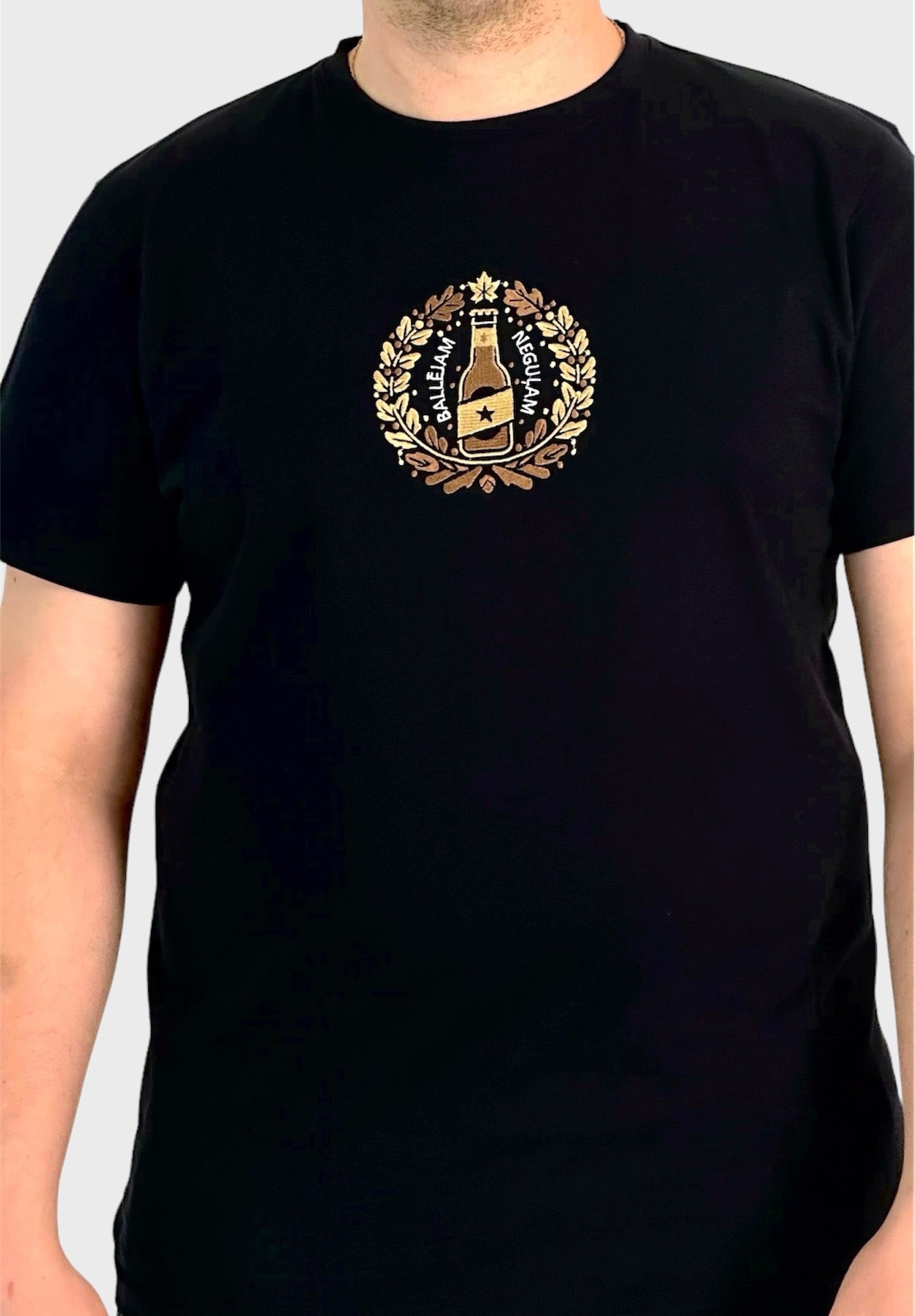 Embroidered T-shirt "Beer with wreath"