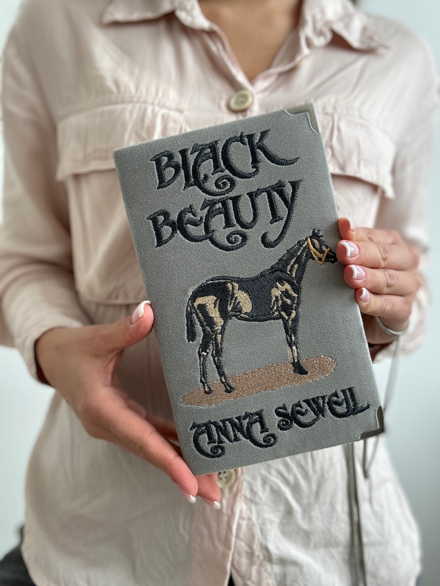 Book Clutch - Black Beauty - with short handle