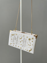 Load image into Gallery viewer, Bridal astrology clutch - with moon and stars
