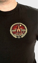 Load image into Gallery viewer, Embroidered T-shirt &quot;Līgo Bonfire&quot;
