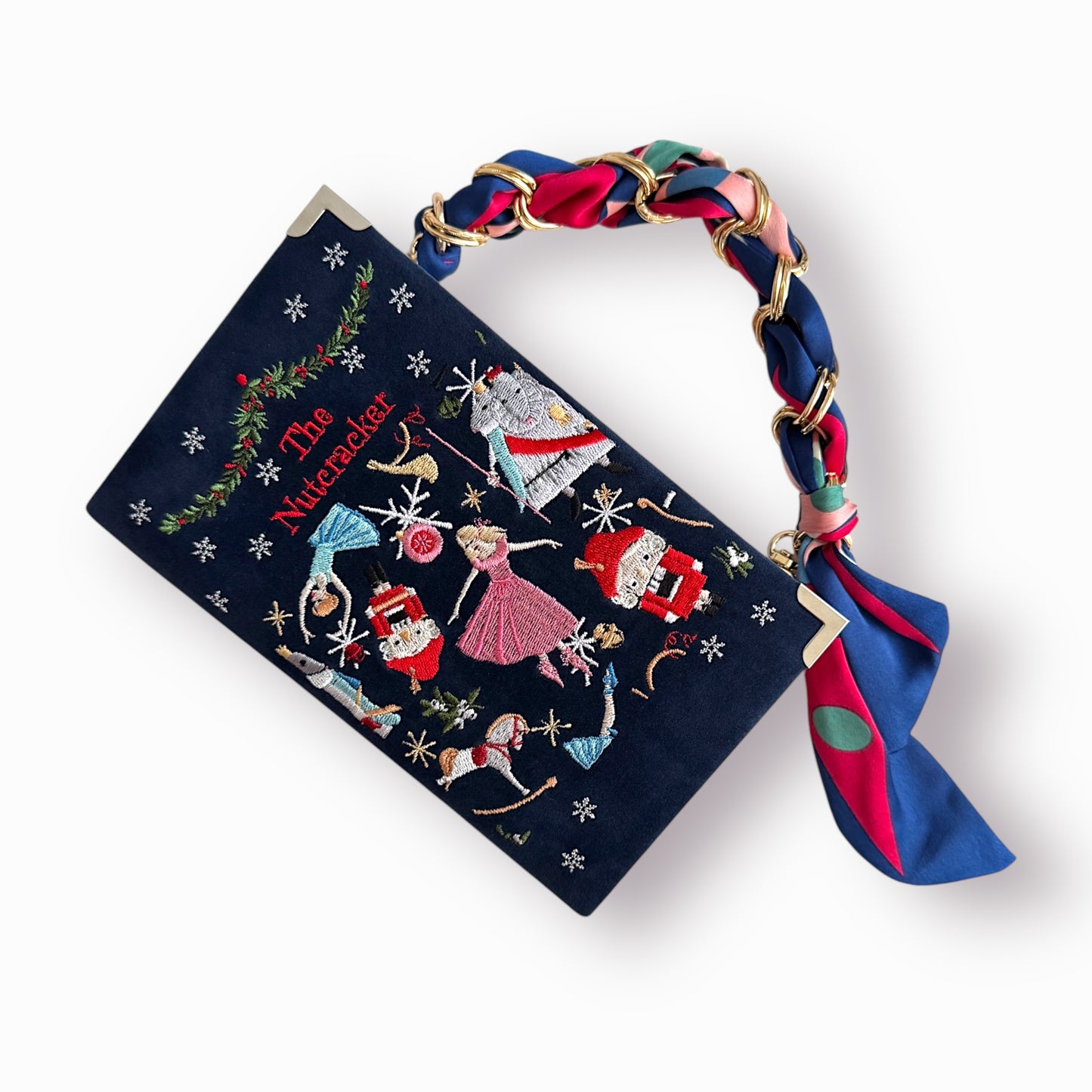 Embroidered Clutch - The Nutcracker - blue purse