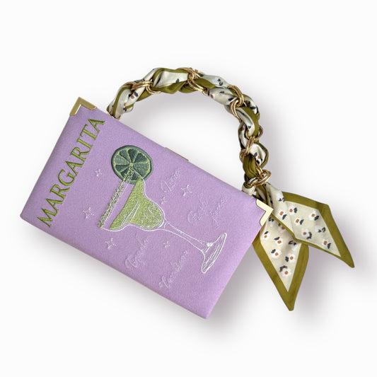 Embroidered Clutch - Margarita - lilac purse