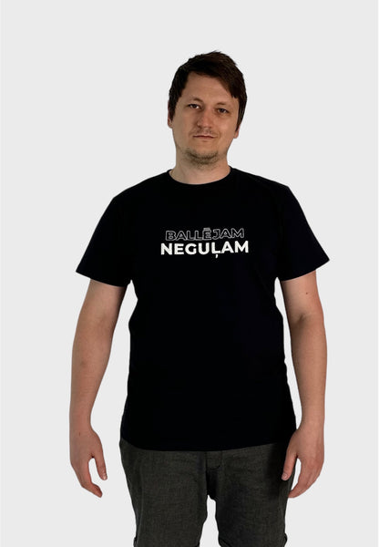 Embroidered T-shirt "Ballējam Neguļam) with fluorescent thread