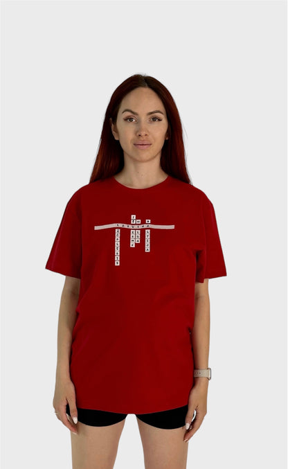 Embroidered T-shirt "Latvian crossword"