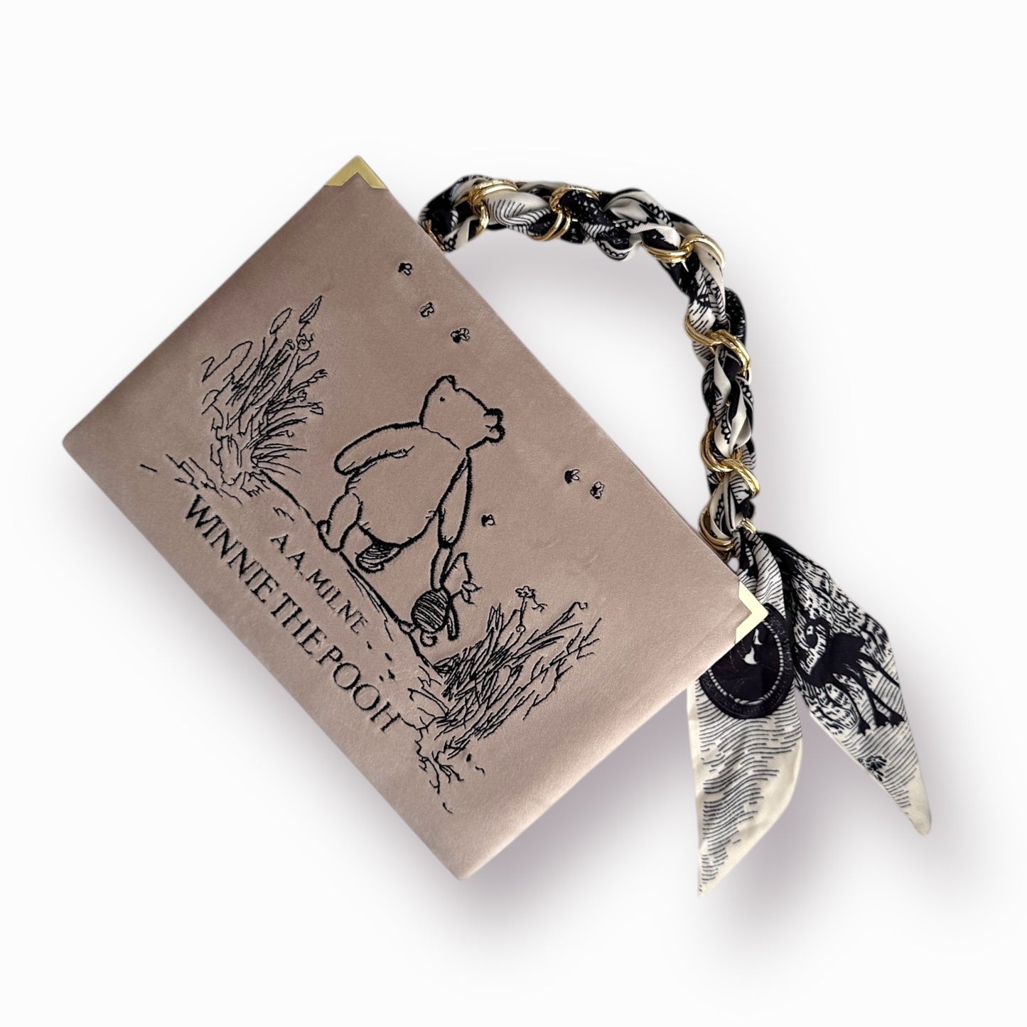 Embroidered clutch - Winnie the Pooh - beige purse