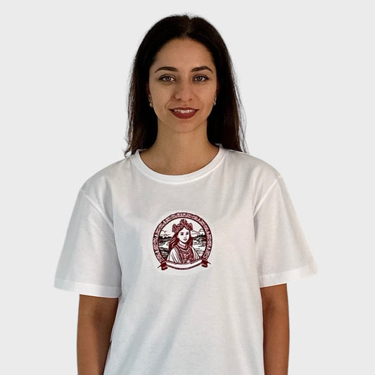 Embroidered T-shirt "Latvian national Girl"