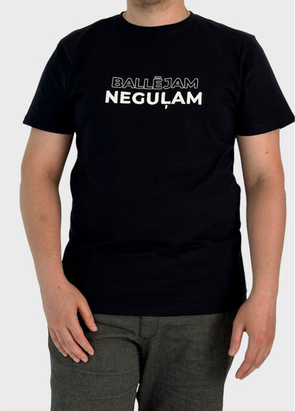 Embroidered T-shirt "Ballējam Neguļam) with fluorescent thread