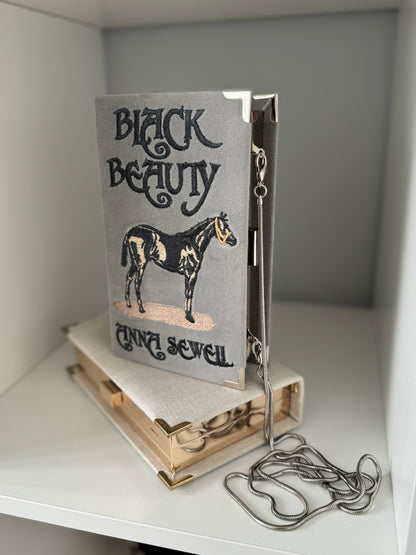 Book Clutch - Black Beauty - with short handle