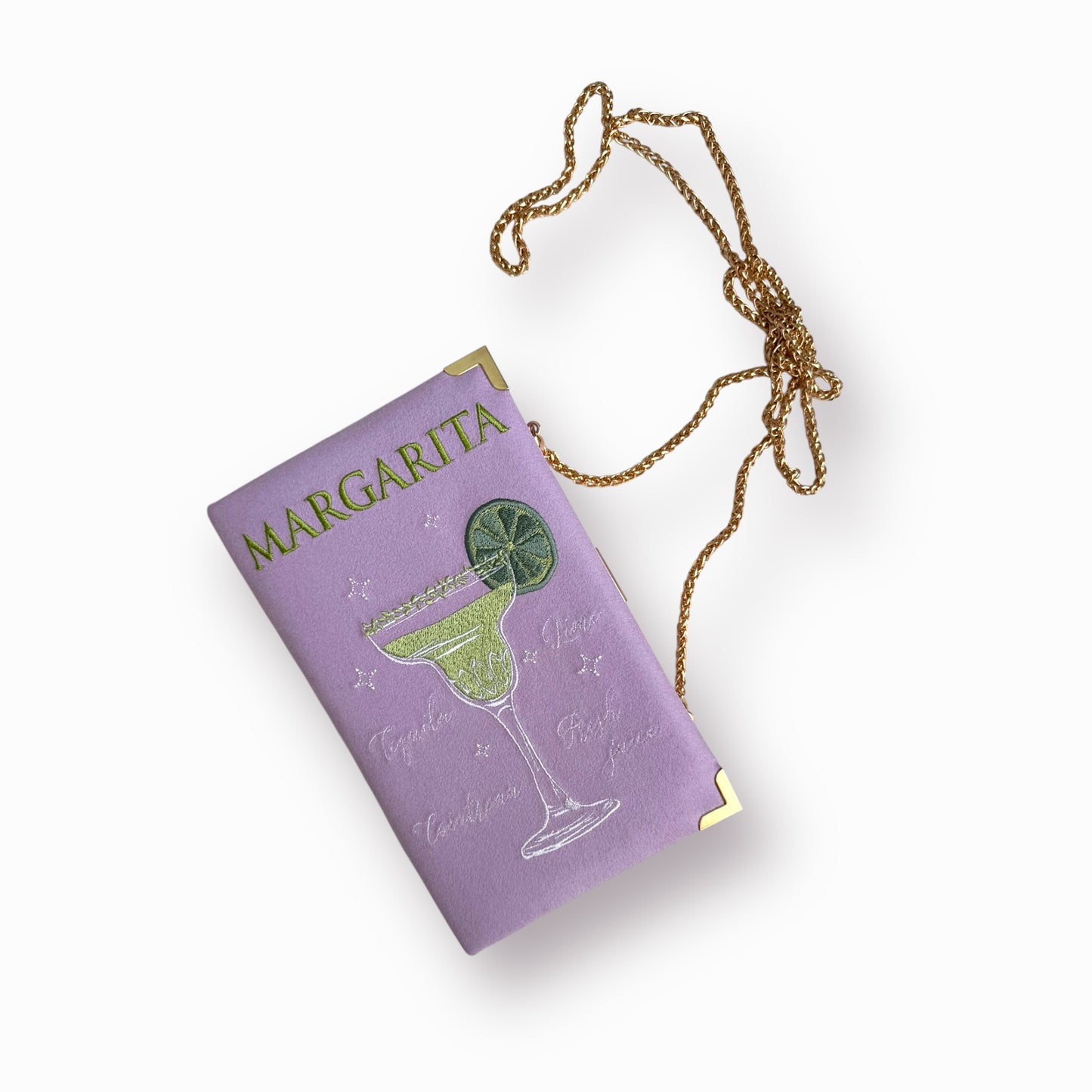 Embroidered Clutch - Margarita - lilac purse