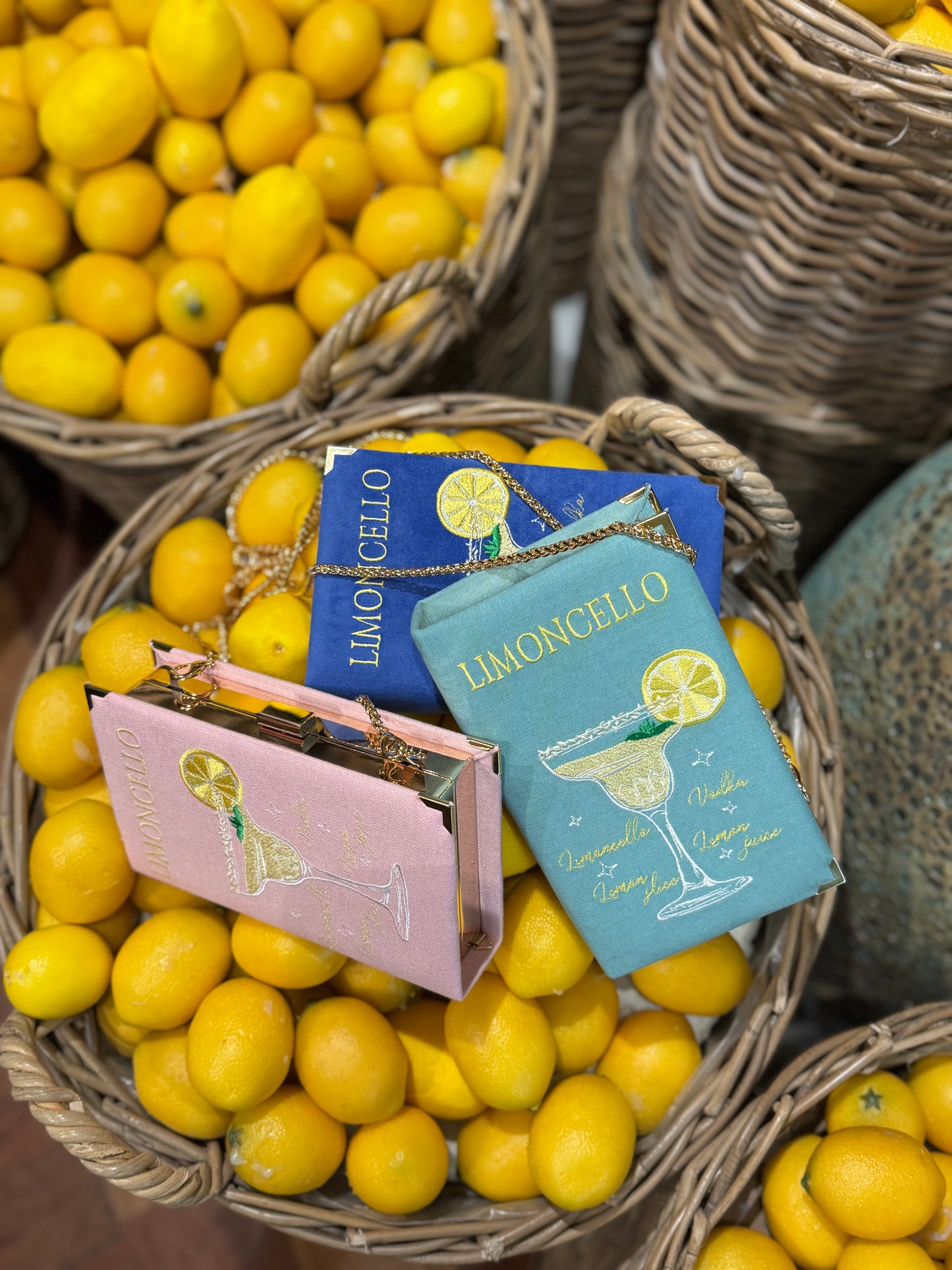 Embroidered Clutch - Limoncello