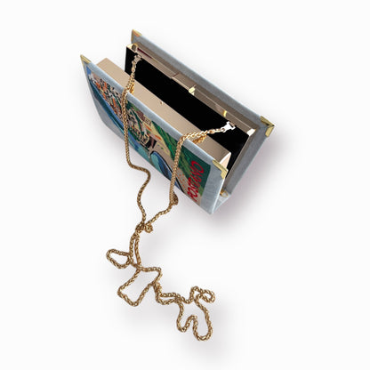 Embroidered Clutch - Positano - blue purse