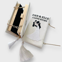Load image into Gallery viewer, Love Story bookish bag with side embroidery
